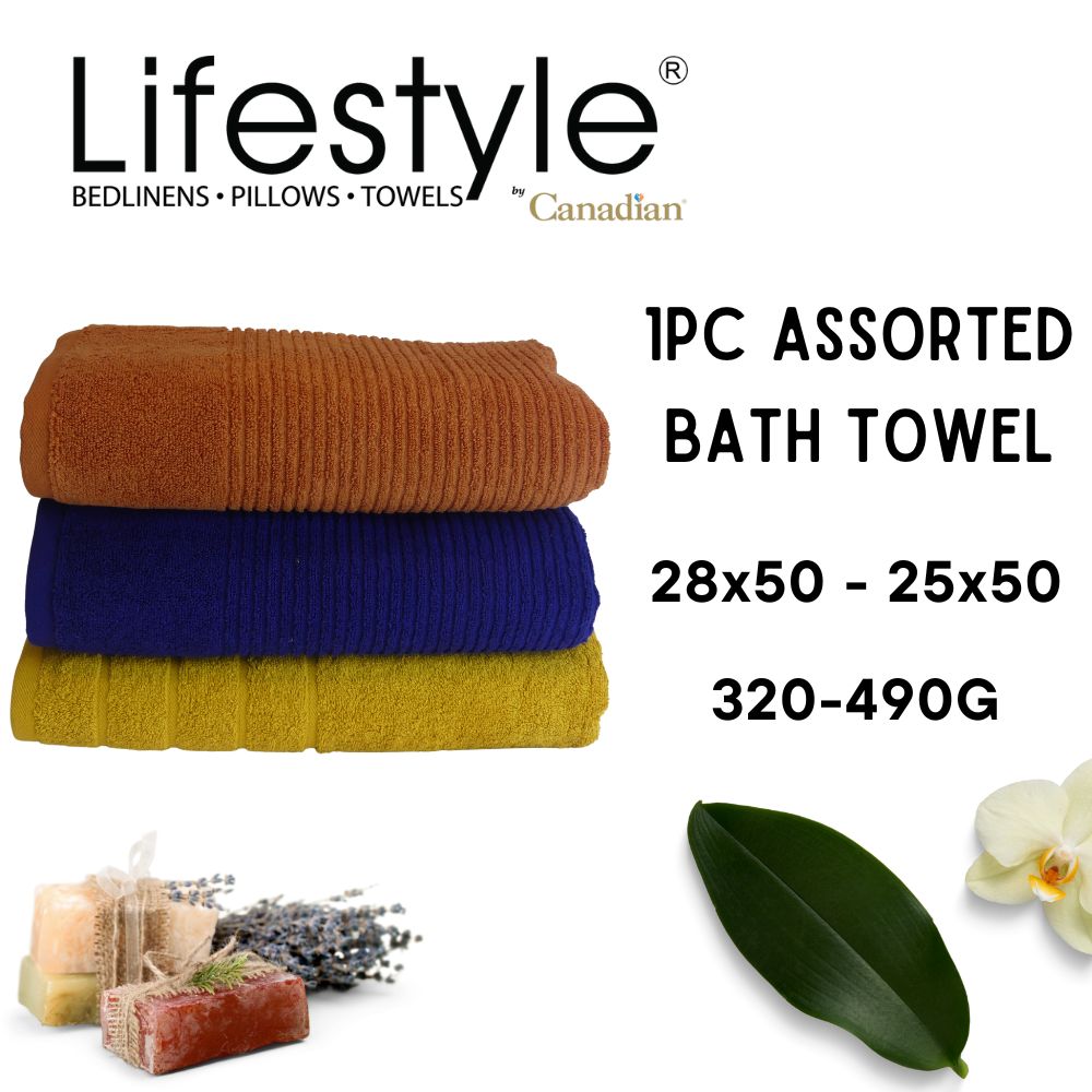 Lifestyle by Canadian T7-Cotton Bath Towels Assorted Colors Lifestyle by Canadian