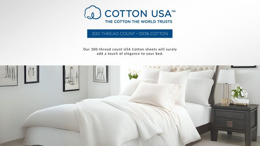 USA Cotton Bedsheet 300Thread Count Plain - Latte Lifestyle by Canadian
