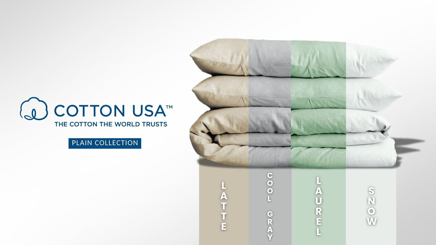 USA Cotton Bedsheet 300Thread Count Plain - Latte Lifestyle by Canadian