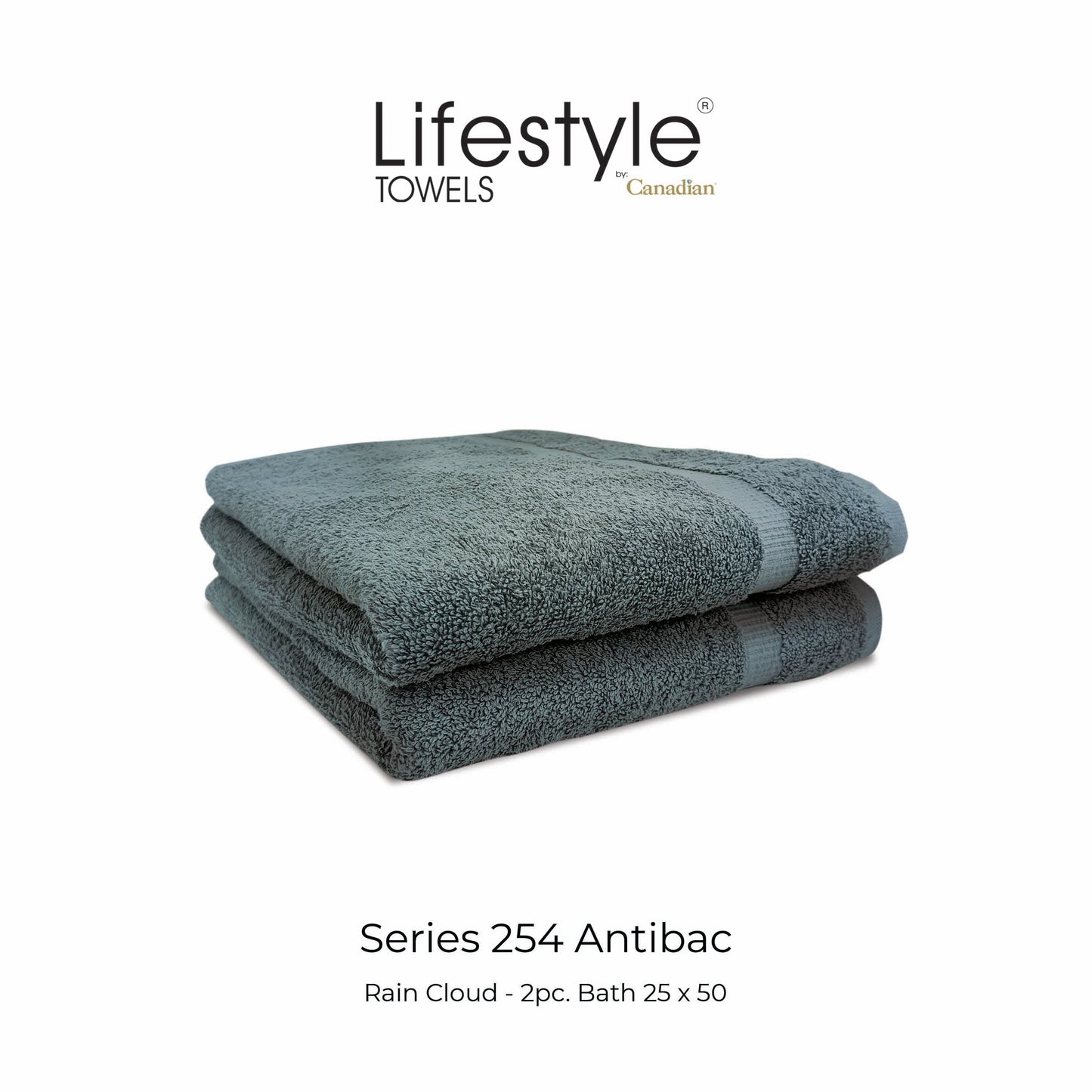 LifestylebyCanadian 254 Antibac Towel (Bath 25x50/Fingertip 12x20/Face 12x12) Lifestyle by Canadian