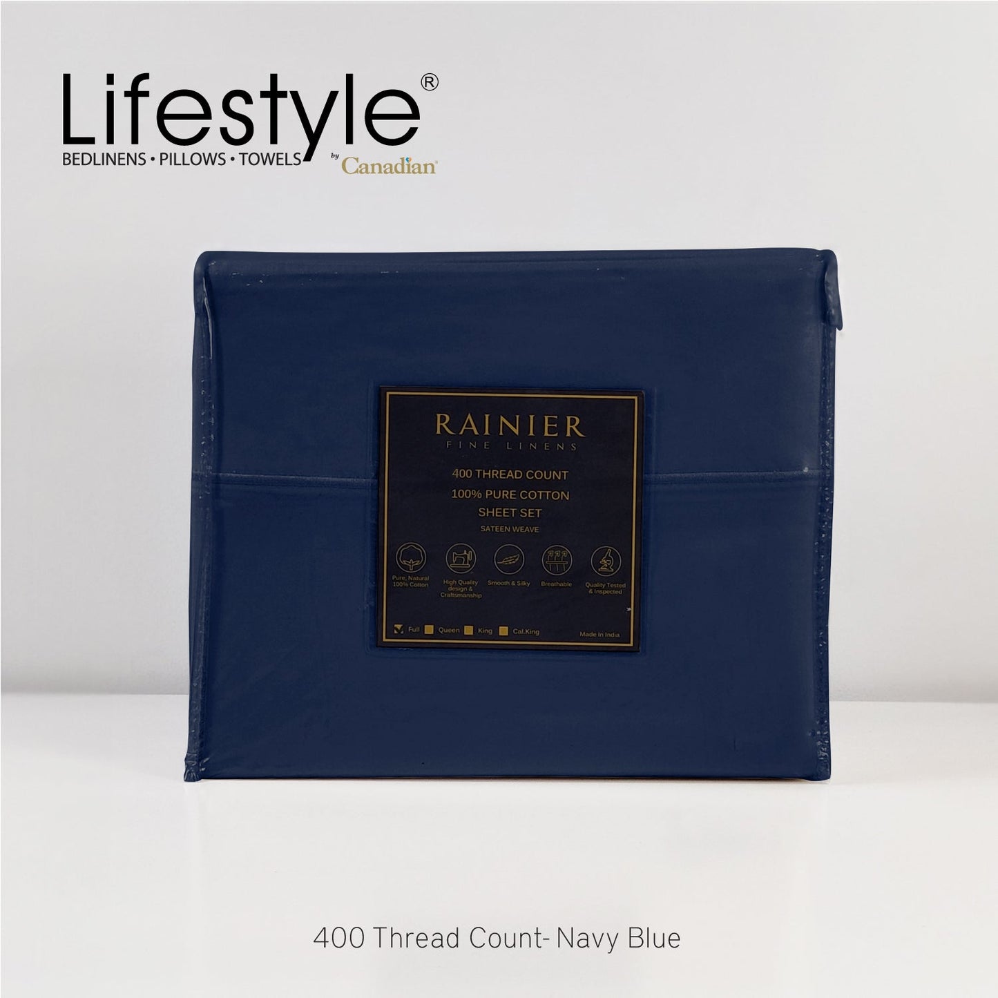 Rainier | 400 Thread Count | 4PC Bed Sheet Set (100% Cotton) Lifestyle by Canadian
