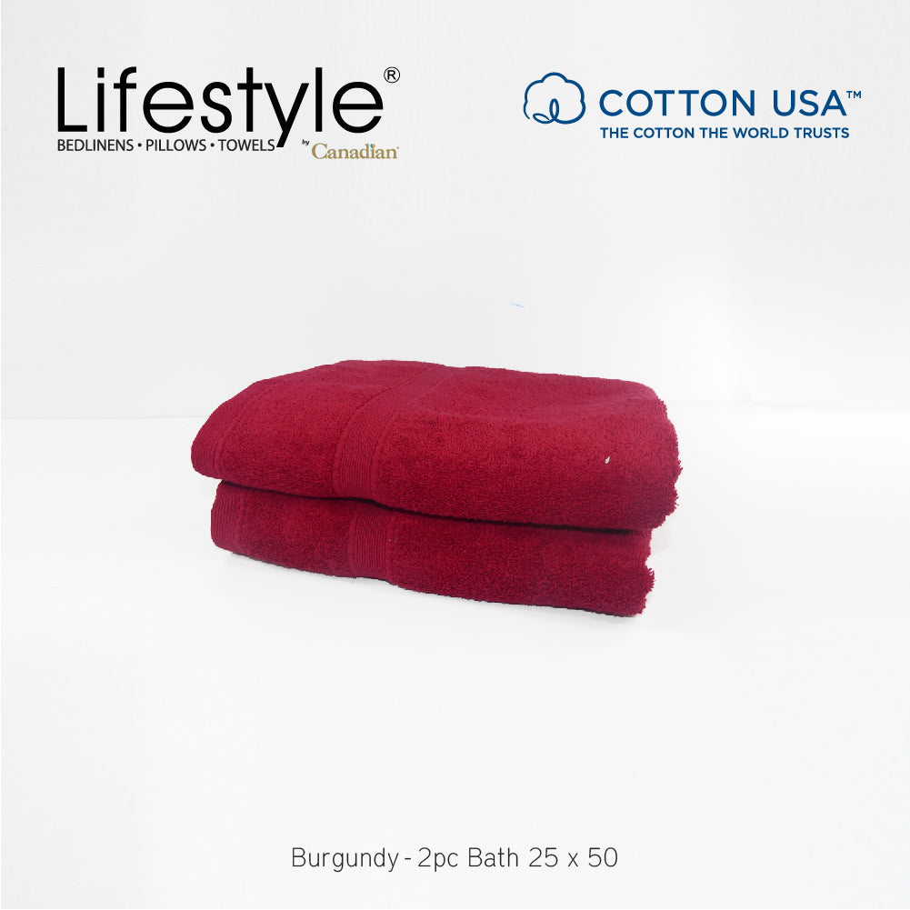 USA COTTON SUPER ABSORBENT TOWEL 2PC. BATH TOWEL SET ( 1111 ) Lifestyle by Canadian