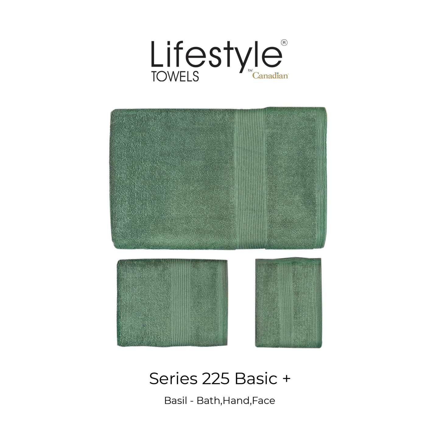 LifestylebyCanadian 225 Towel Quick Dry (2PC-BATH/2PC-HAND/4PC-FACE) 100% Cotton Lifestyle by Canadian