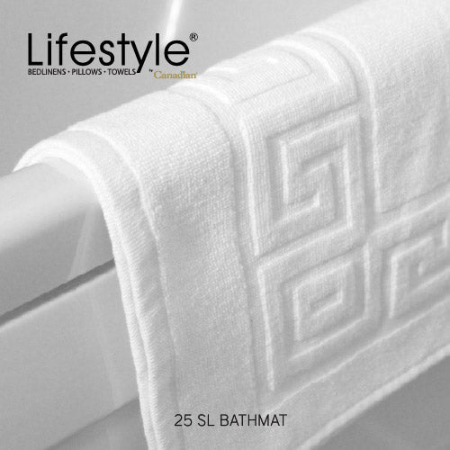BATHROOM MAT I Greek Border 100% Cotton Bathmat Lifestyle by Canadian