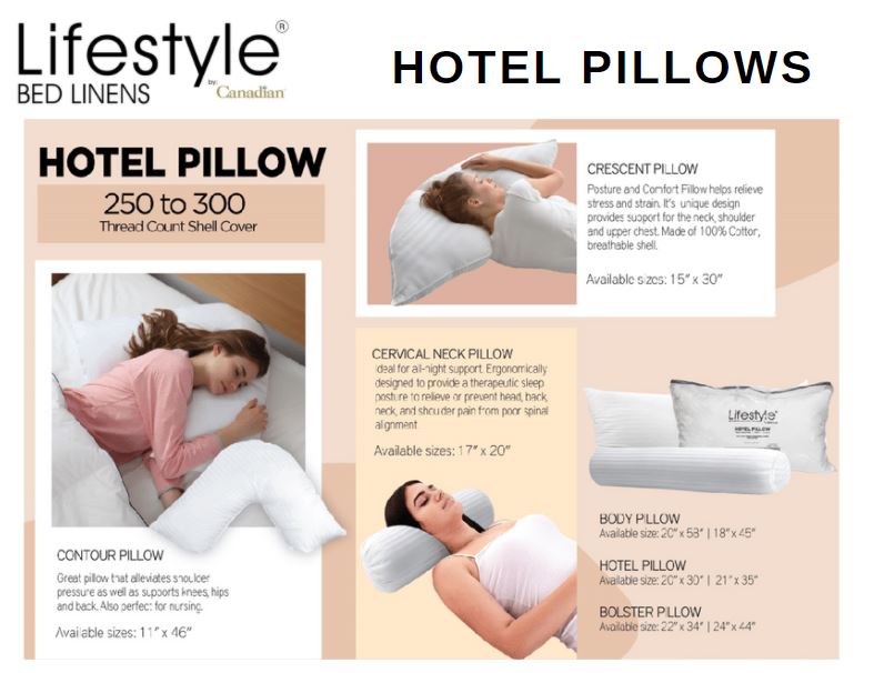 Hotel Body Pillows - 300 Thread Count Cover I HUGGABLE PILLOW Lifestyle by Canadian