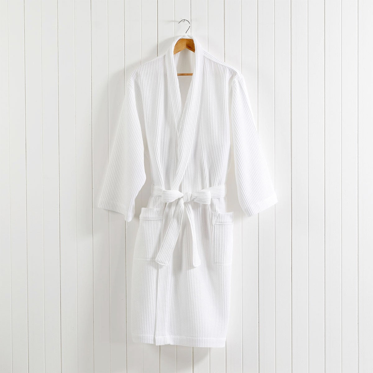 Poly Waffle Bath robe Lifestyle by Canadian