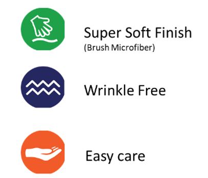 Modern Linen 100% Brushed Microfiber: ROONE (4PC.SET/3PC.SET/JBB Set) Lifestyle by Canadian