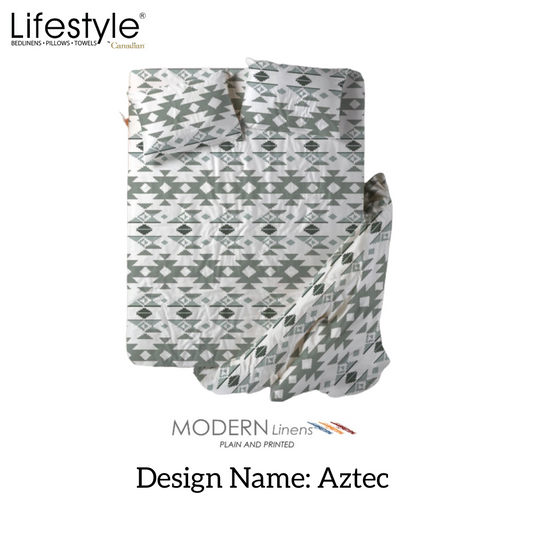 Modern Linen 100% Brushed Microfiber: Aztec (4PC.SET/3PC.SET/JBB Set) Lifestyle by Canadian