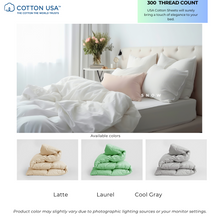 Load image into Gallery viewer, Lifestyle USA 300Thread Count  Cotton Bedsheet Set_PLain- Latte
