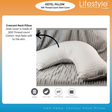 Load image into Gallery viewer, Hotel Contour L-Shaped Pillow - 300 Thread Count Cover
