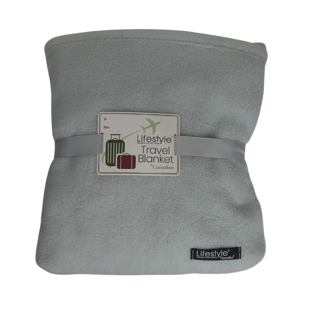 Travel Blanket, Warm and Soft Fleece Polar Blanket, Airplane Blanket, Soft Cushion, Flannel Blanket Lifestyle by Canadian