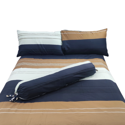 3PC Bedsheet Set (King) | 100% Cotton (Design 5) Bronze/Black Lifestyle by Canadian