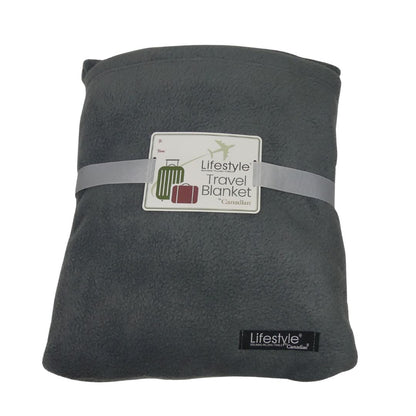 Travel Blanket, Warm and Soft Fleece Polar Blanket, Airplane Blanket, Soft Cushion, Flannel Blanket Lifestyle by Canadian