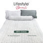 3PC Bedsheet Set King | 100% Cotton Melange Gray / White Lifestyle by Canadian