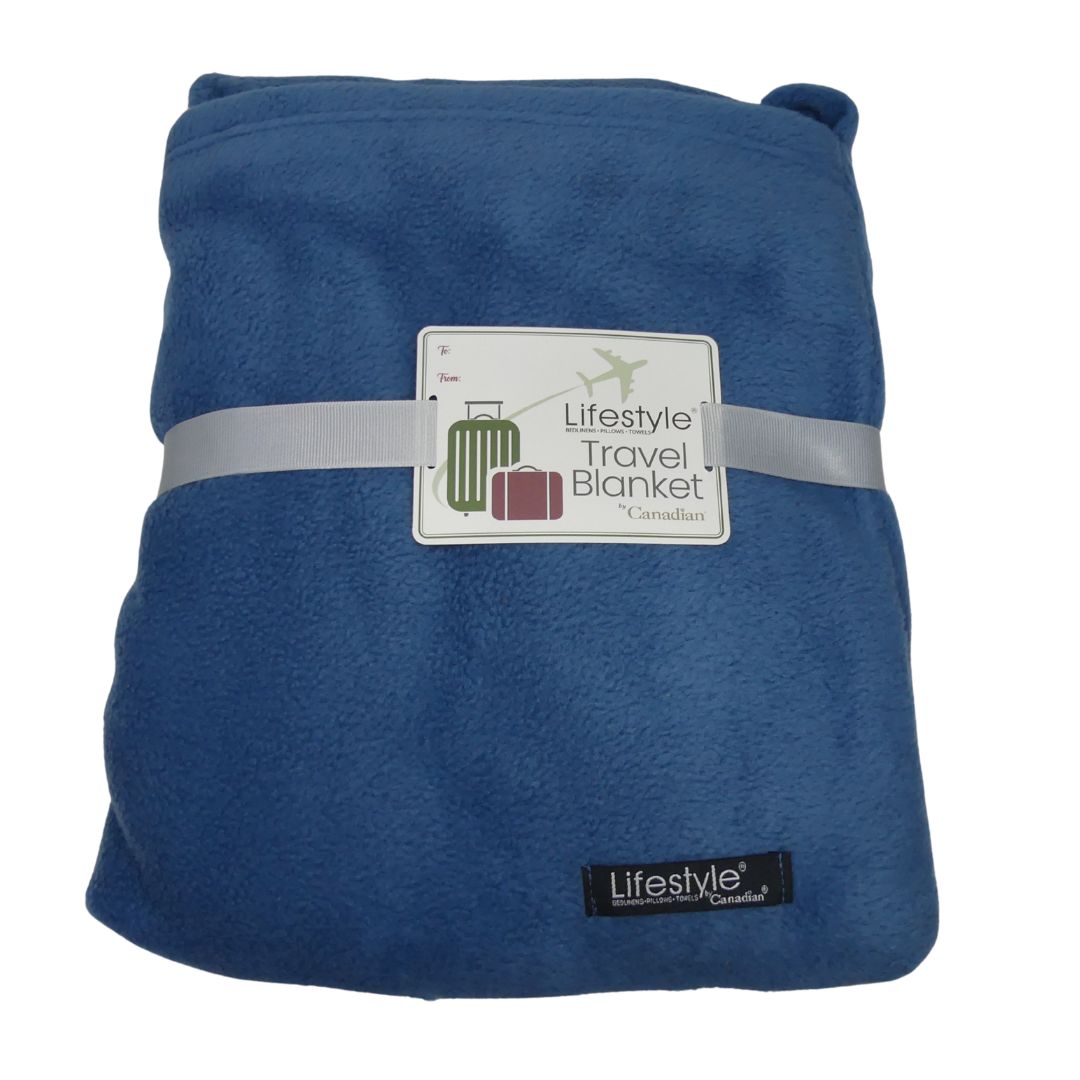 Travel Blanket, Warm and Soft Fleece Polar Blanket, Airplane Blanket, Soft Cushion, Flannel Blanket Lifestyle by Canadian