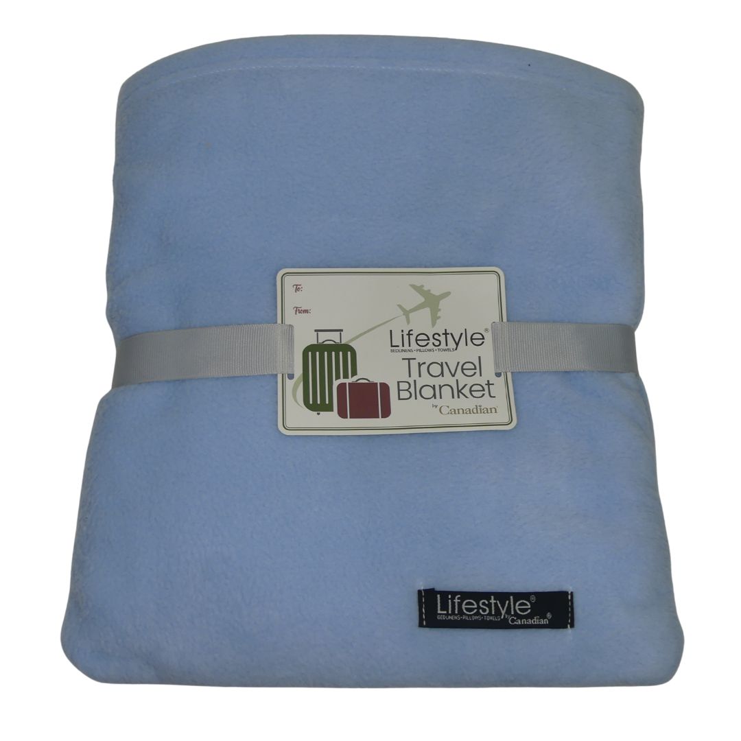 Travel Blanket, Warm and Soft Fleece Polar Blanket, Airplane Blanket, Soft Cushion, Flannel Blanket Lifestyle by Canadian