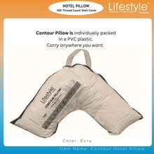 Load image into Gallery viewer, Hotel Contour L-Shaped Pillow - 300 Thread Count Cover
