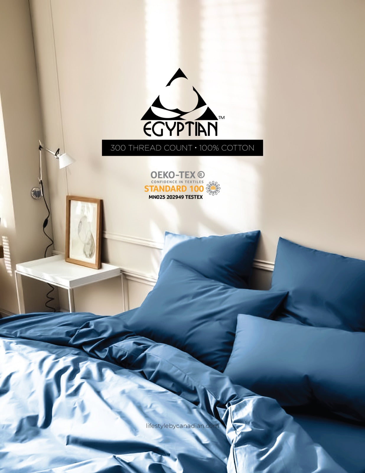 Egyptian Cotton BEDSHEET | 300 Thread Count Lifestyle by Canadian