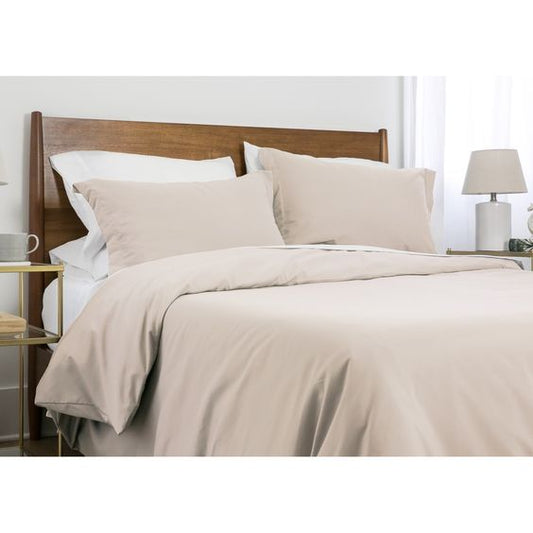 USA Cotton Bedsheet 300Thread Count Plain - Latte Lifestyle by Canadian