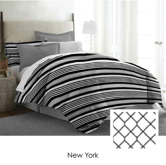 4PC I 3PC I COMFORTER I DUVET COVER BEDSHEET USA COTTON 300TC I Design: NEW YORK