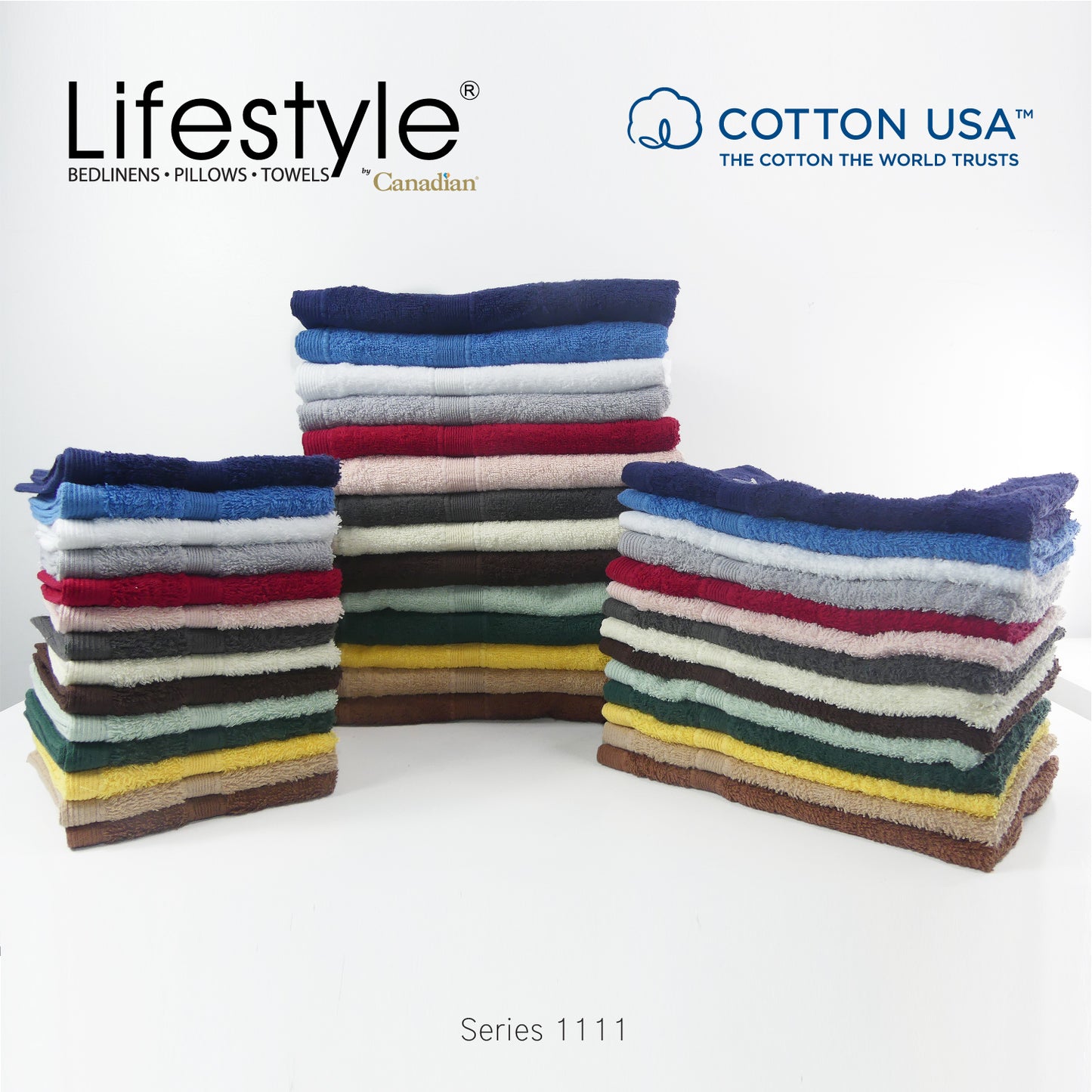 PREMIUM TOWEL I USA COTTON Mini Bath Set 22X44inch (1pc Mini bath, 1pc fingertip,1pc face Towel)  #1111