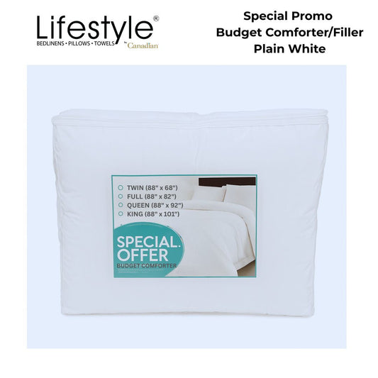 Light Budget Comforter Cotton rich Special Offer Plain White Lifestyle by Canadian