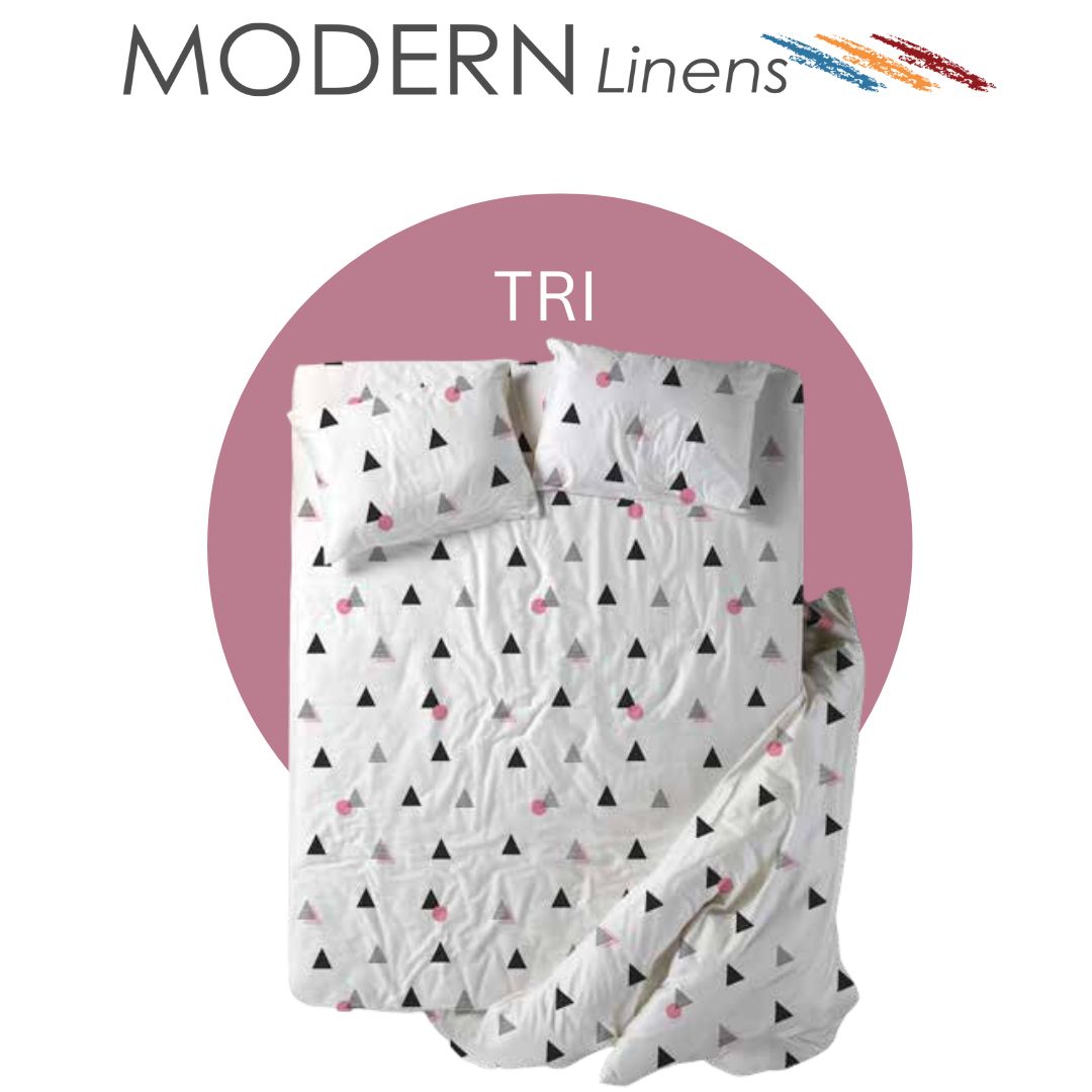 3PC BEDSHEET SET FULL I DOUBLE I Microfiber Bedsheet Set I Modern Linen | Fittedsheet & 2Pillowcase I CD