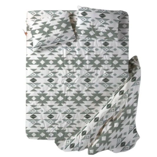 Modern Linen 100% Brushed Microfiber: Aztec (4PC.SET/3PC.SET/JBB Set) Lifestyle by Canadian