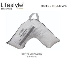 Load image into Gallery viewer, Hotel Contour L-Shaped Pillow - 300 Thread Count Cover
