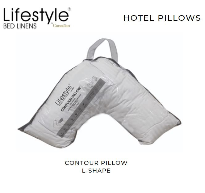 Hotel Contour L-Shaped Pillow - 300 Thread Count Cover