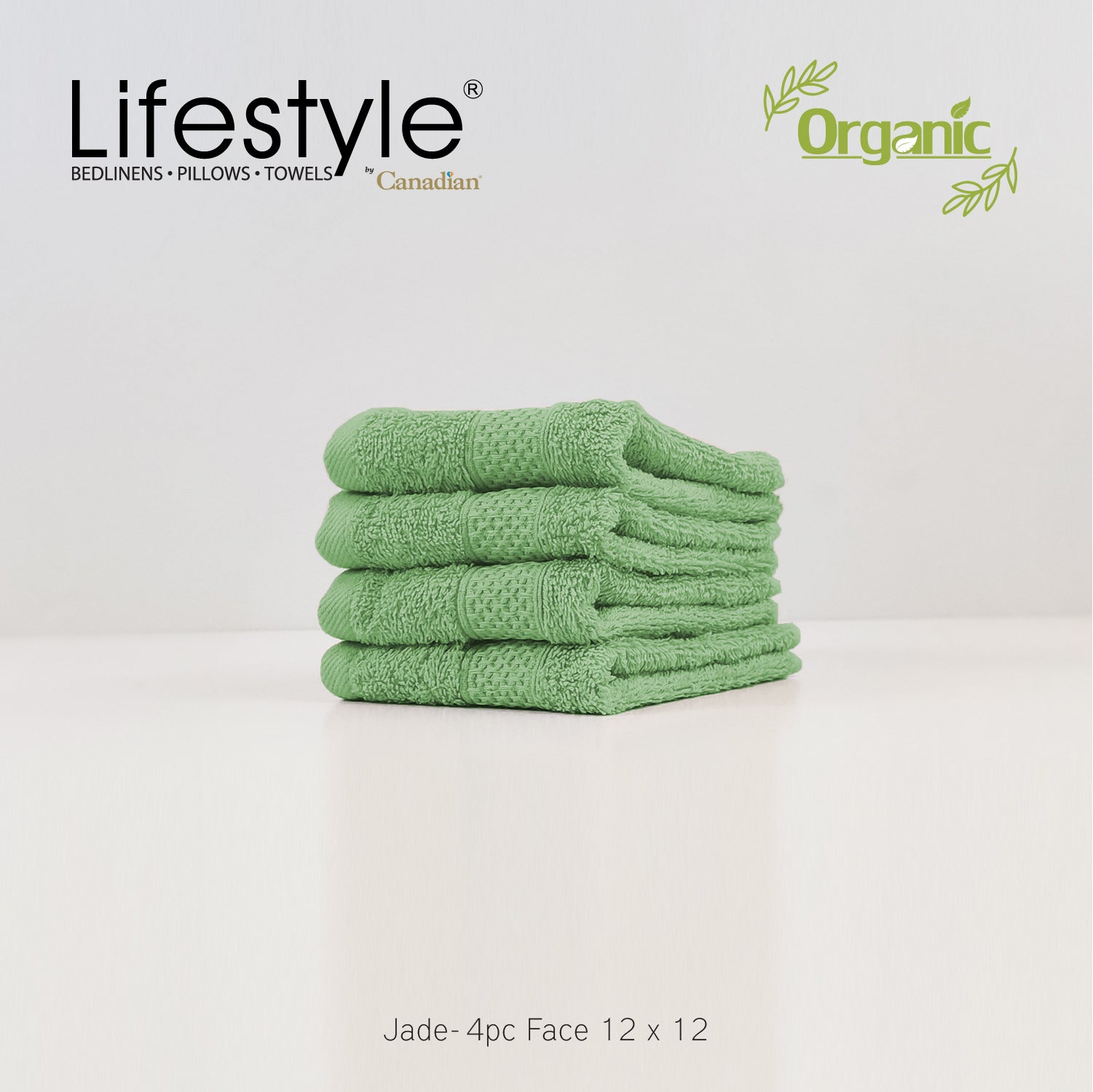 Organic Cotton Towels I Lifestyle by Canadian I (2pc.Bath)(2pc.Hand)(4pc.Face) #242 Lifestyle by Canadian