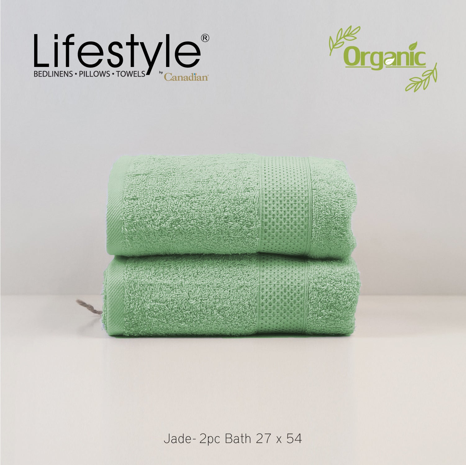 Organic Cotton Towels I Lifestyle by Canadian I (2pc.Bath)(2pc.Hand)(4pc.Face) #242 Lifestyle by Canadian