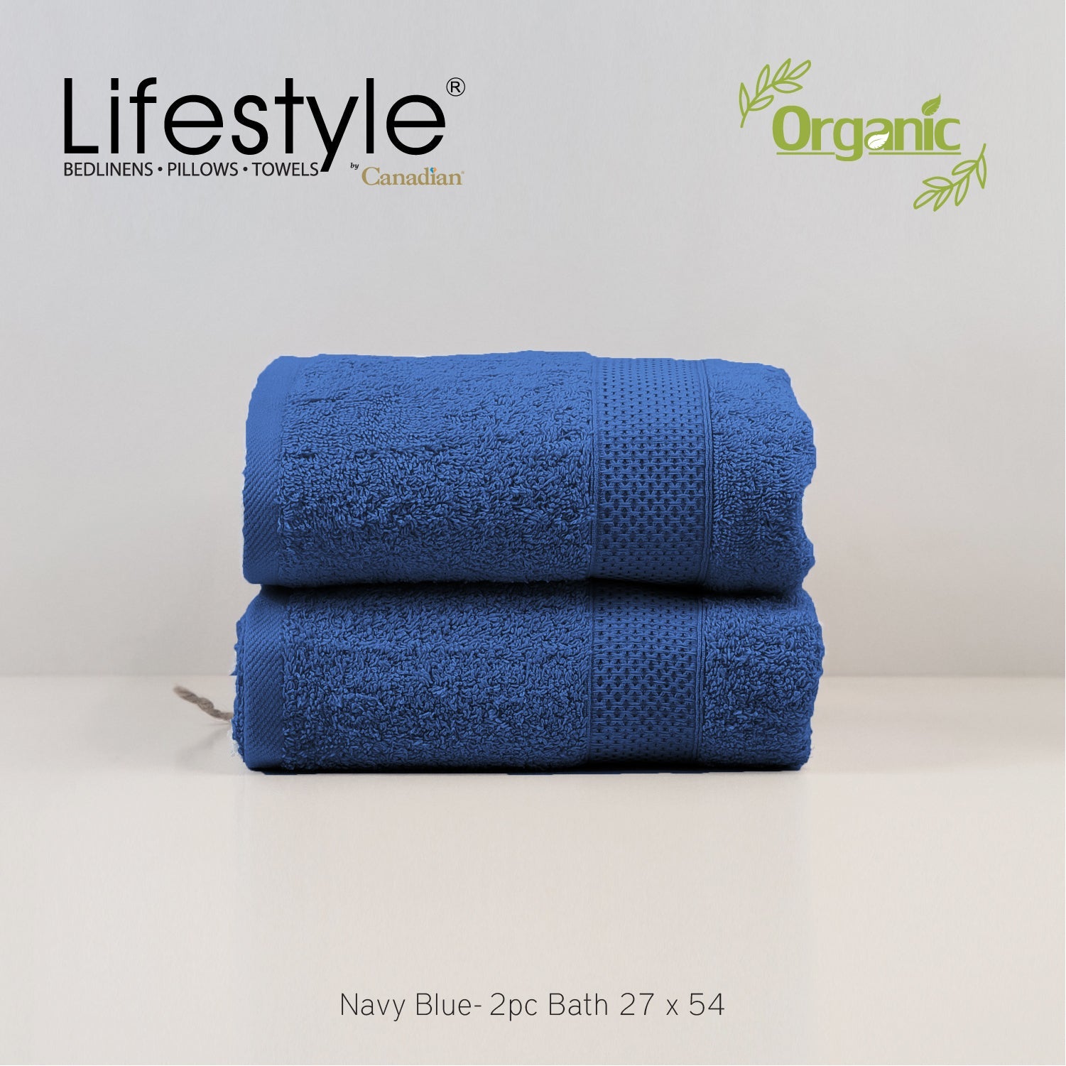 Organic Cotton Towels I Lifestyle by Canadian I (2pc.Bath)(2pc.Hand)(4pc.Face) #242 Lifestyle by Canadian