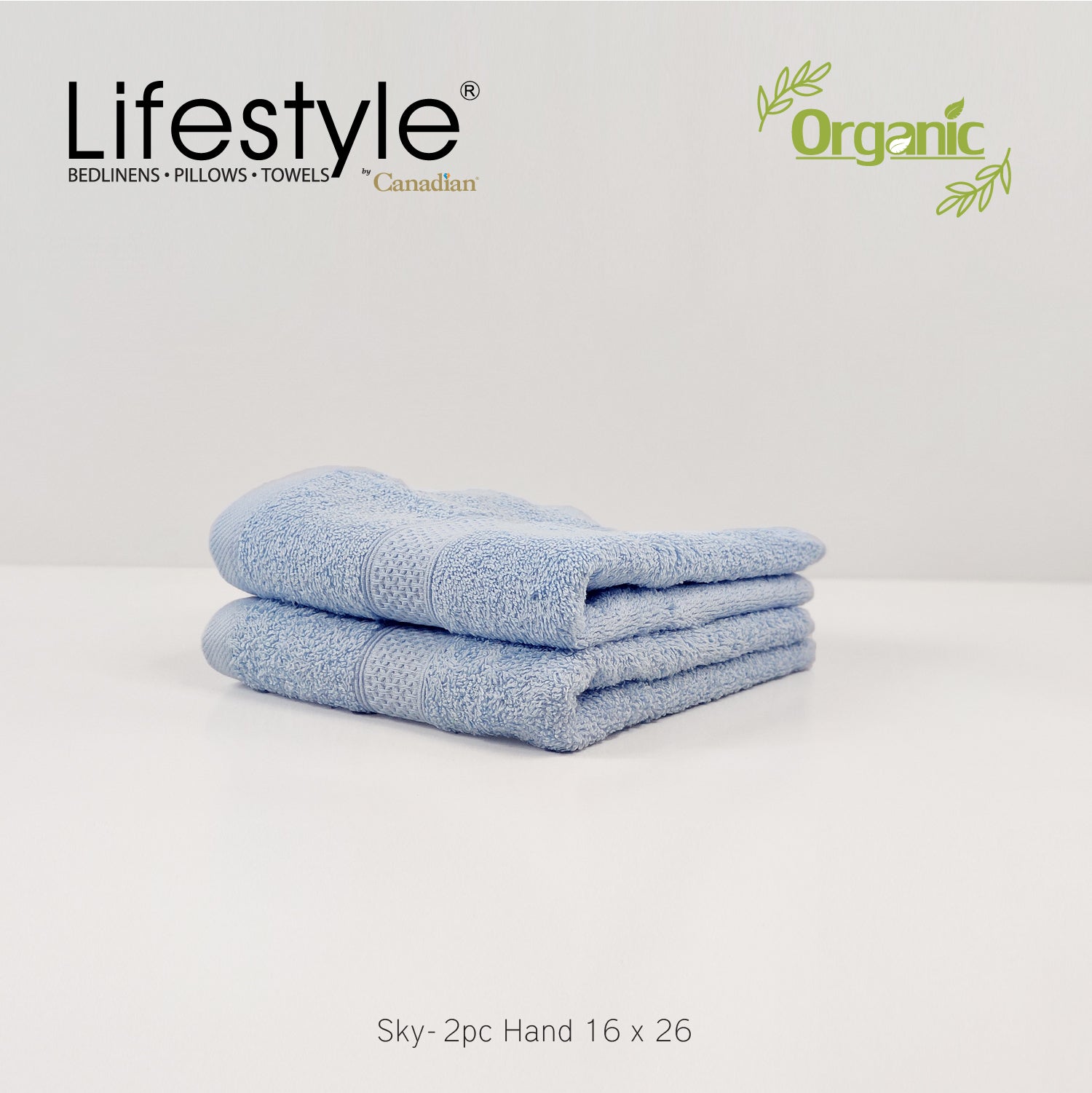 Organic Cotton Towels I Lifestyle by Canadian I (2pc.Bath)(2pc.Hand)(4pc.Face) #242 Lifestyle by Canadian