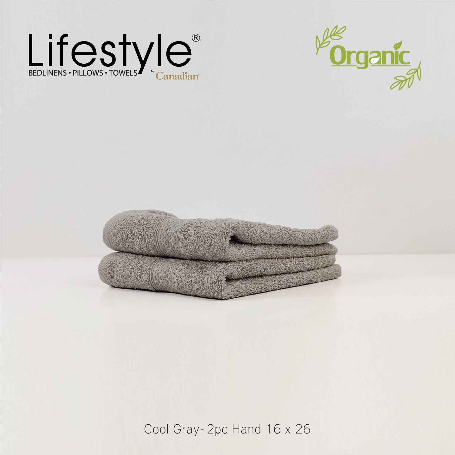 Organic Cotton Towels I Lifestyle by Canadian I (2pc.Bath)(2pc.Hand)(4pc.Face) #242 Lifestyle by Canadian