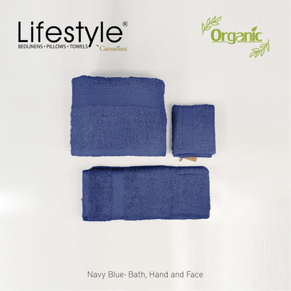 Organic Cotton Towels I Lifestyle by Canadian I (2pc.Bath)(2pc.Hand)(4pc.Face) #242 Lifestyle by Canadian