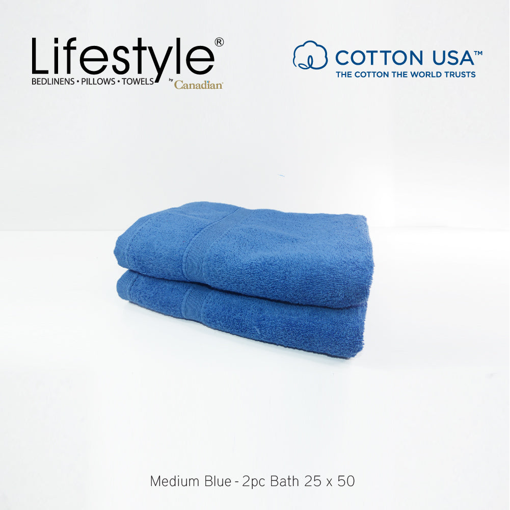USA COTTON SUPER ABSORBENT TOWEL  2PC. BATH TOWEL SET ( 1111 ) Lifestyle by Canadian