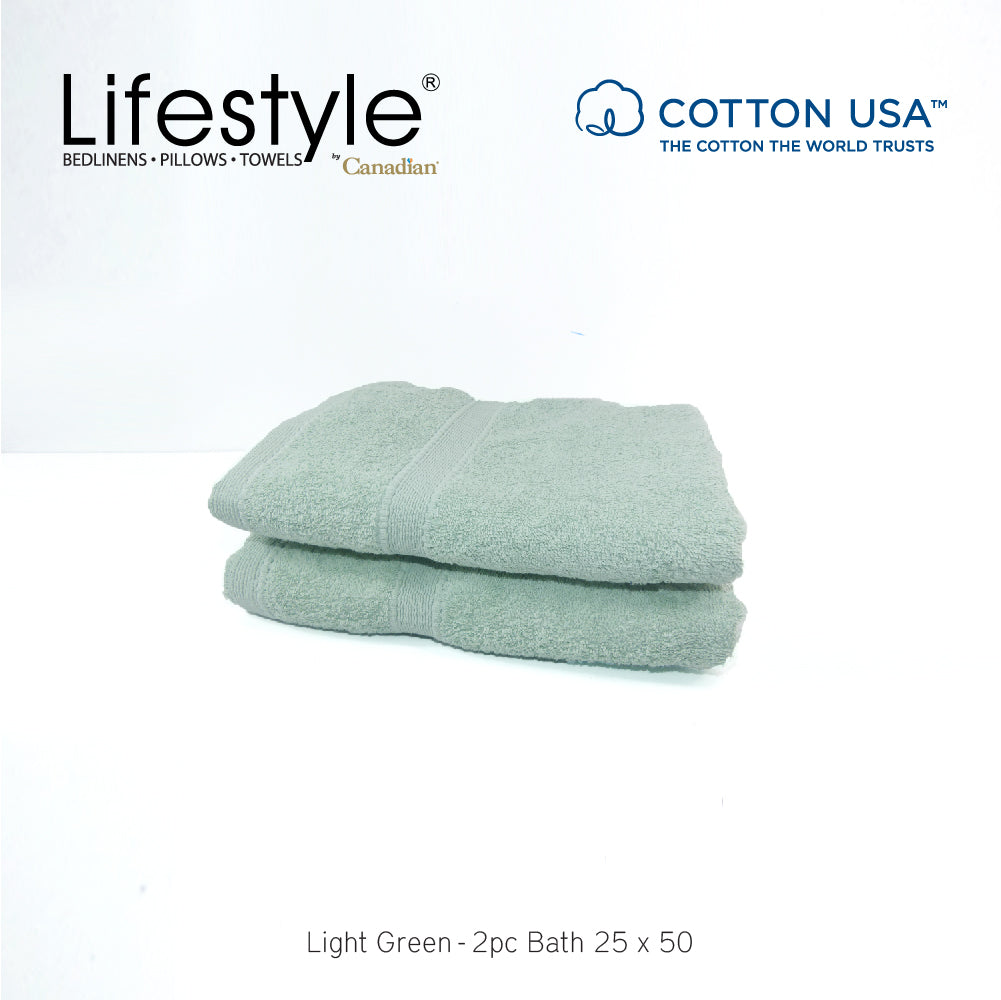 USA COTTON SUPER ABSORBENT TOWEL  2PC. BATH TOWEL SET ( 1111 ) Lifestyle by Canadian