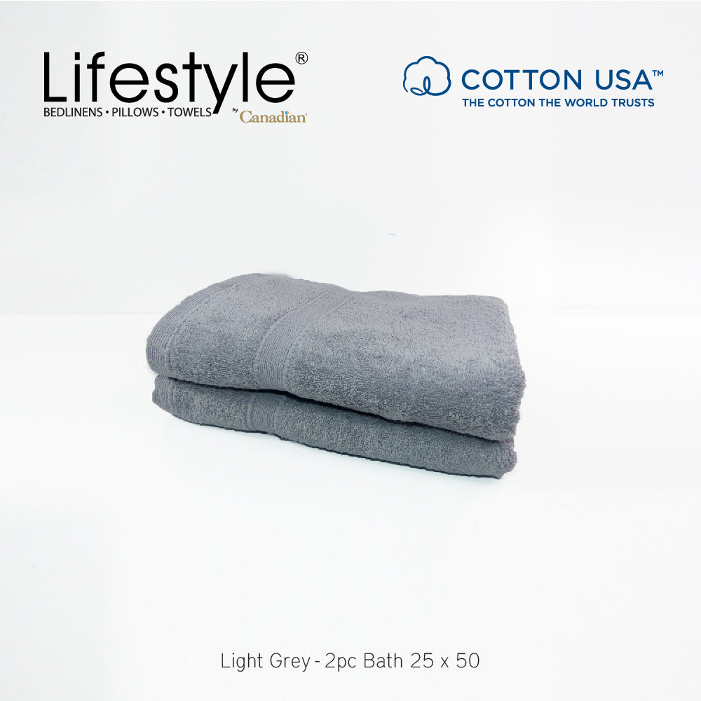 USA COTTON SUPER ABSORBENT TOWEL  2PC. BATH TOWEL SET ( 1111 ) Lifestyle by Canadian