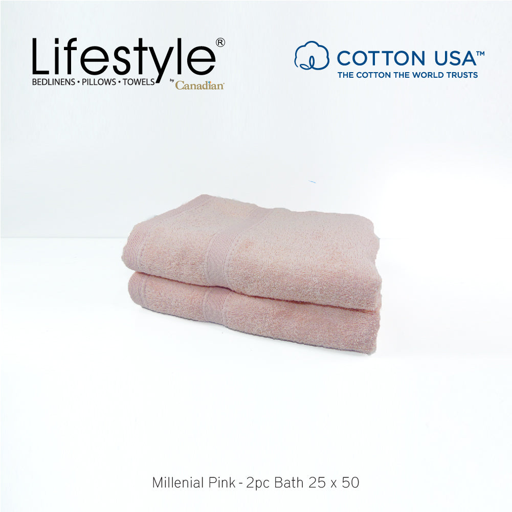 USA COTTON SUPER ABSORBENT TOWEL  2PC. BATH TOWEL SET ( 1111 ) Lifestyle by Canadian