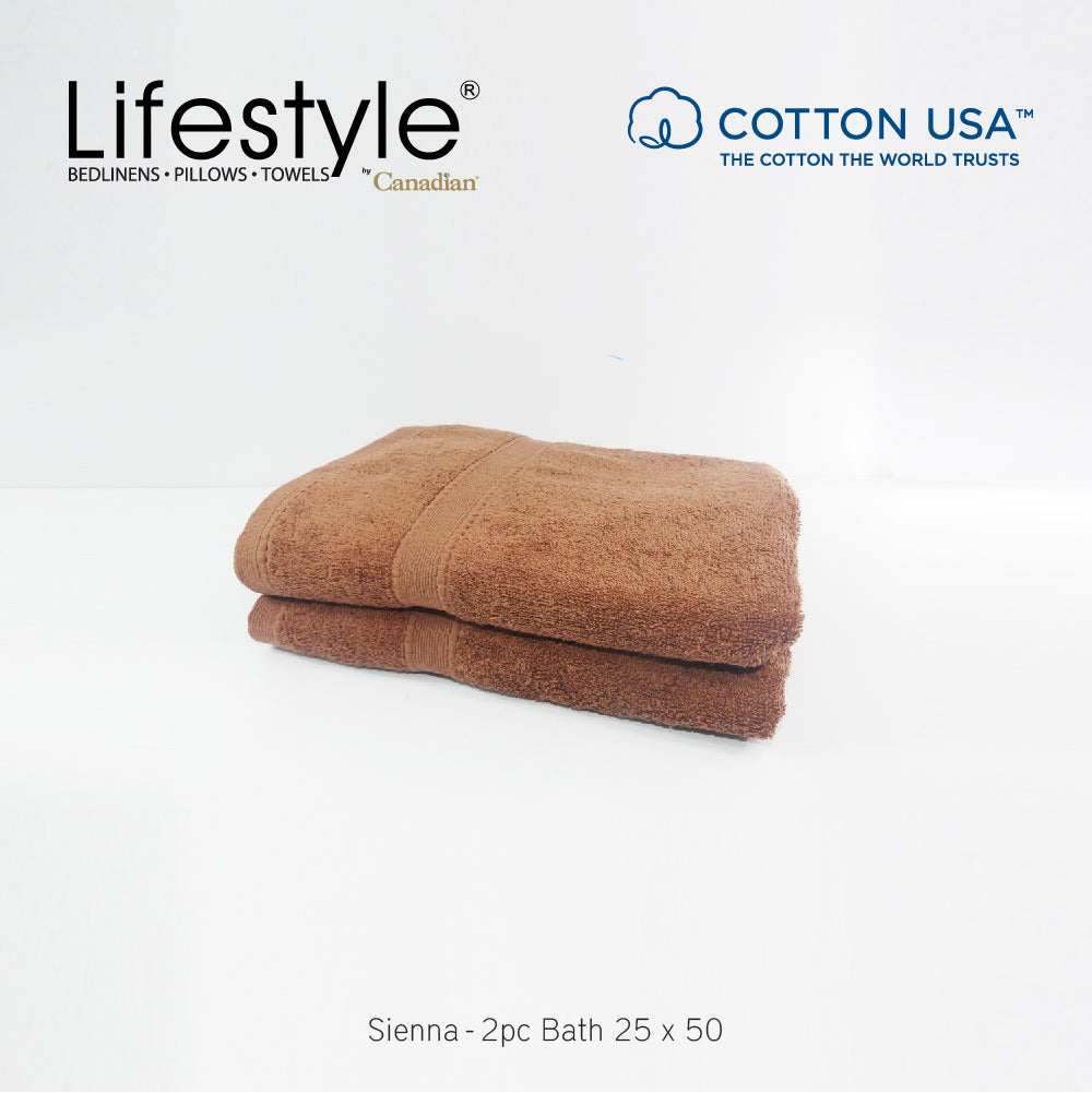 USA COTTON SUPER ABSORBENT TOWEL  2PC. BATH TOWEL SET ( 1111 ) Lifestyle by Canadian