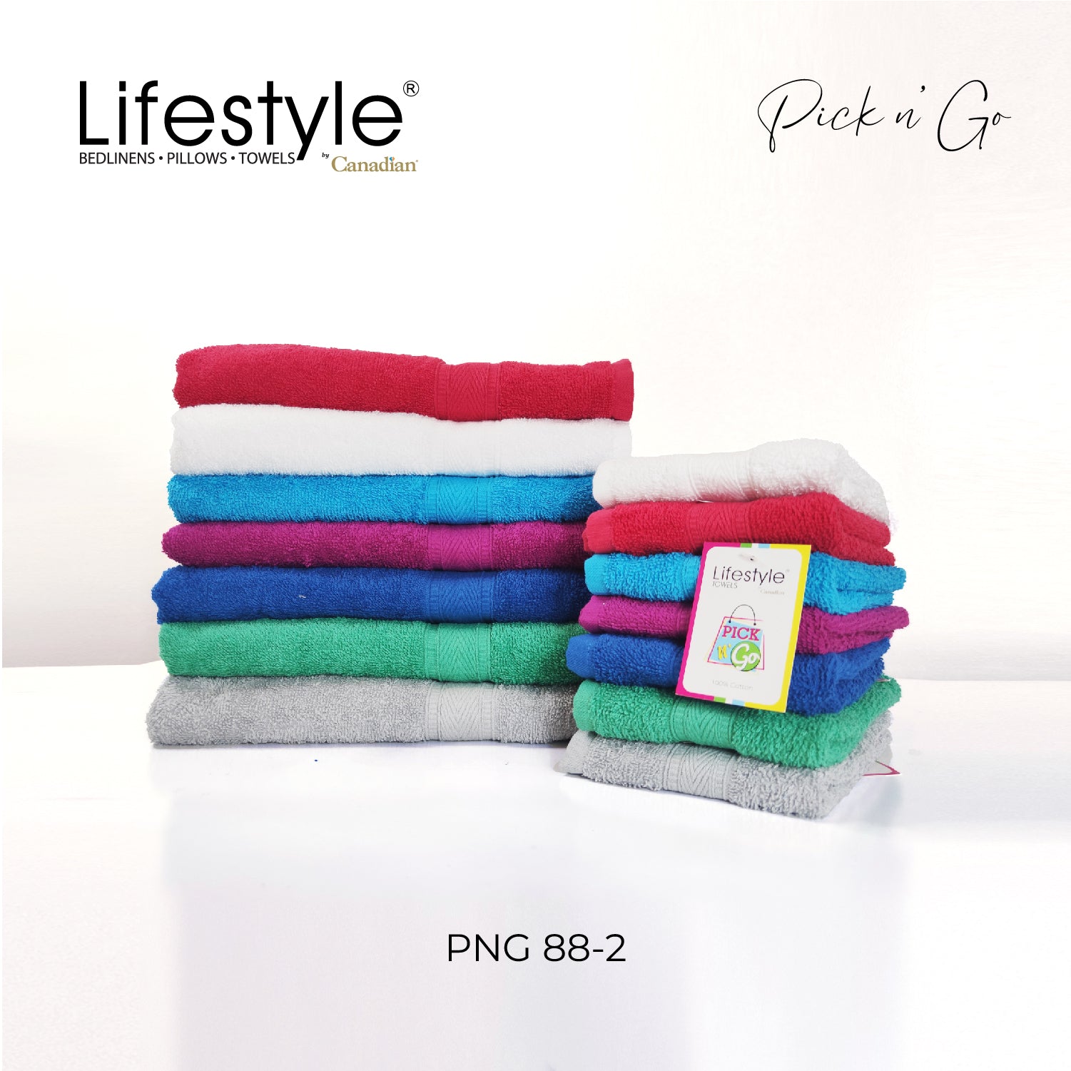 LifestylebyCanadian 88-2 Pick N Go Towel (2PCBath,4PCFigertip,4PCFace) Lifestyle by Canadian