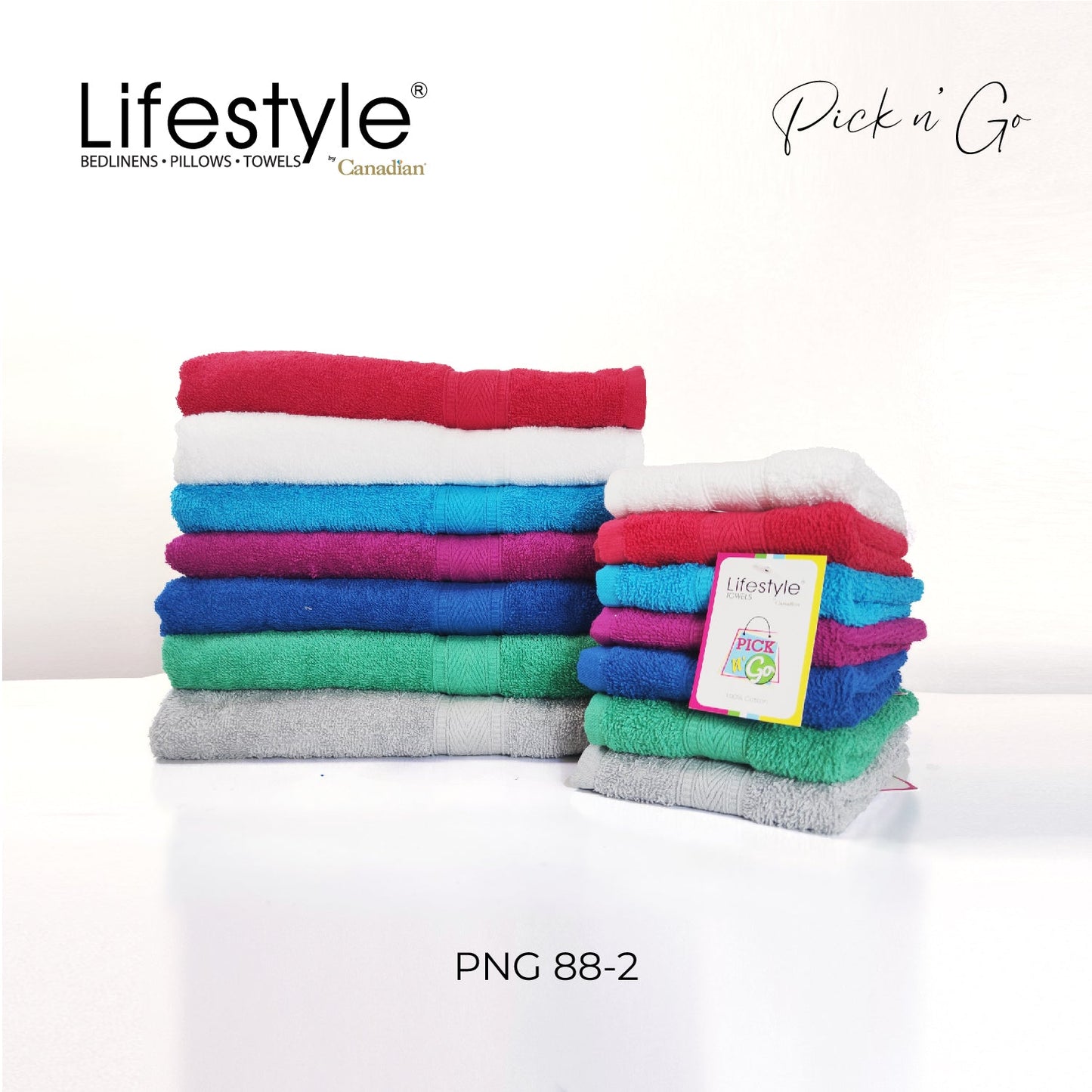 LifestylebyCanadian 88-2 Pick N Go Towel (2PCBath,4PCFigertip,4PCFace) Lifestyle by Canadian