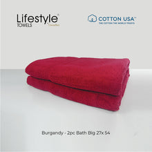 Load image into Gallery viewer, USA COTTON SUPER ABSORBENT TOWEL  2PC. BATH TOWEL SET ( 1111 )

