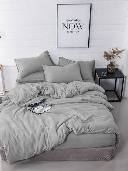 Lifestyle USA 300Thread Count  Cotton Bedsheet Set_PLain Cool Gray Lifestyle by Canadian