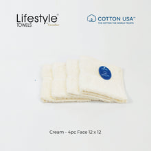 Load image into Gallery viewer, USA COTTON TOWEL  4pc. Face Towel 12&#39;x12&#39; Lifestyle by Canadian 1111
