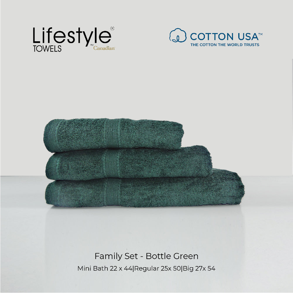 Green lifestyle cotton towels online