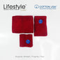 USA COTTON TOWEL Mini Bath Set 22X44inch (1pc Mini bath, 1pc fingertip,1pc face Towel)  #1111 Lifestyle by Canadian