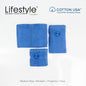 USA COTTON TOWEL Mini Bath Set 22X44inch (1pc Mini bath, 1pc fingertip,1pc face Towel)  #1111 Lifestyle by Canadian