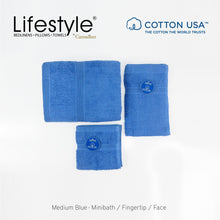 Load image into Gallery viewer, USA COTTON TOWEL Mini Bath Set 22X44inch (1pc Mini bath, 1pc fingertip,1pc face Towel)  #1111
